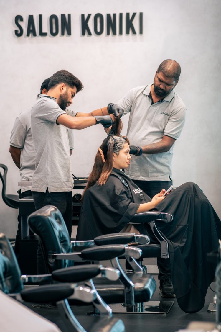 hair styling by our team